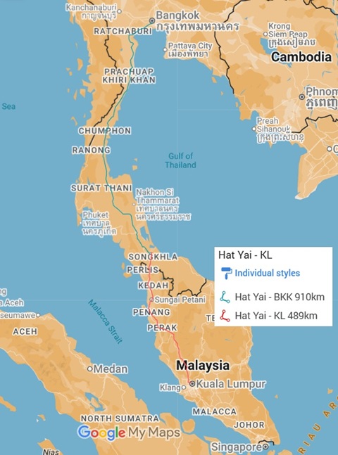 Hat Yai - KL distance